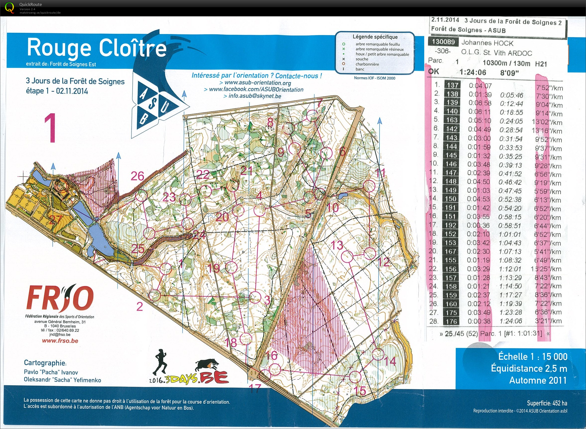 3 Jours de la Forêt de Soignes 2014 - Etape 1 (02.11.2014)
