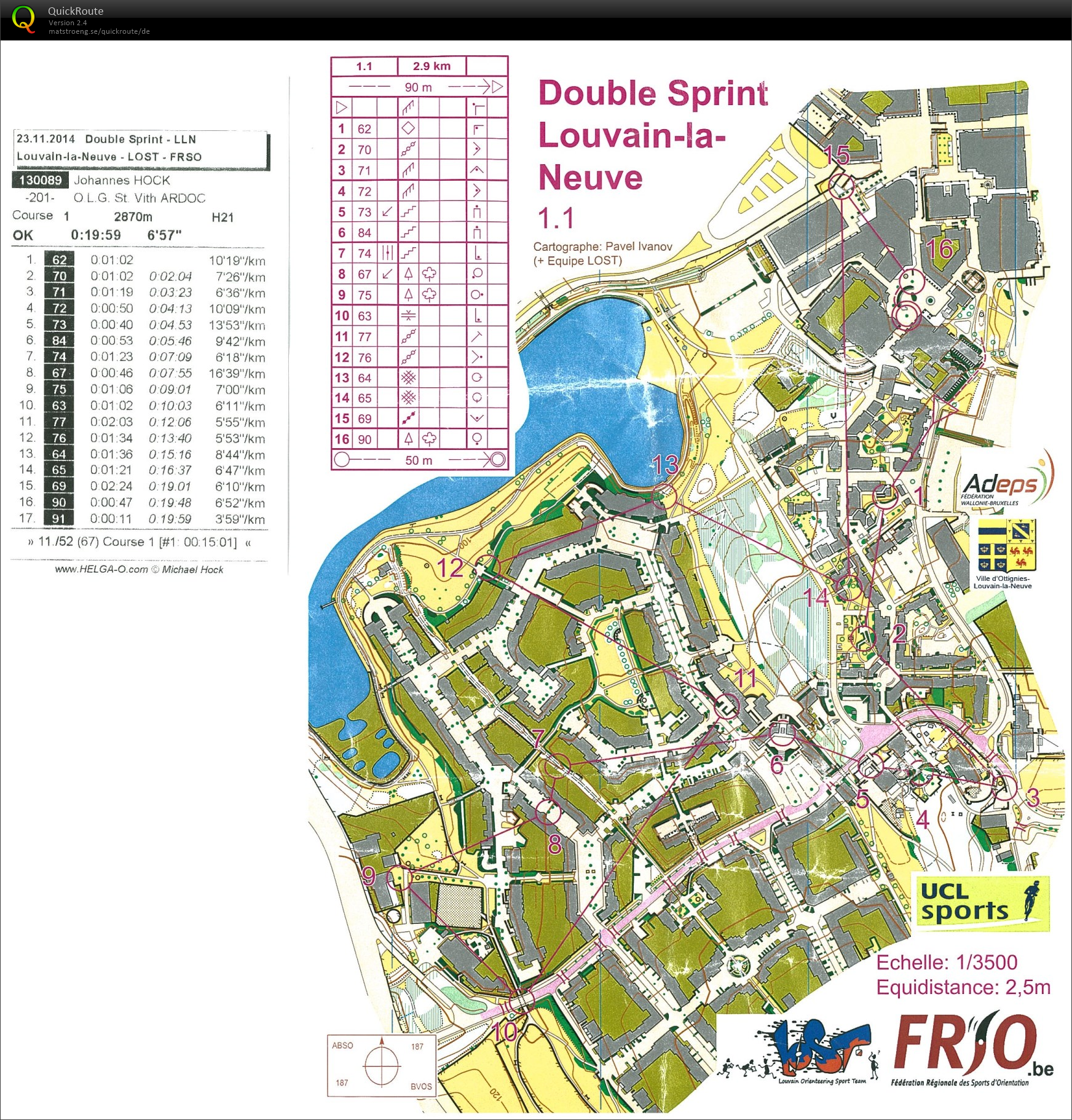 Double Sprint Louvain-La-Neuve - Teil 1 (23.11.2014)