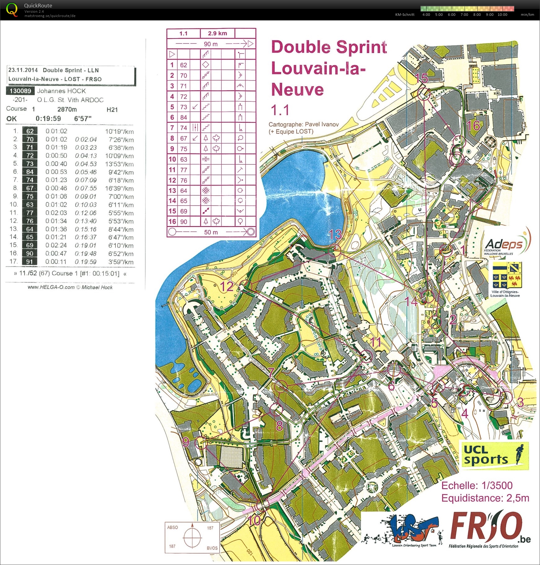 Double Sprint Louvain-La-Neuve - Teil 1 (23.11.2014)