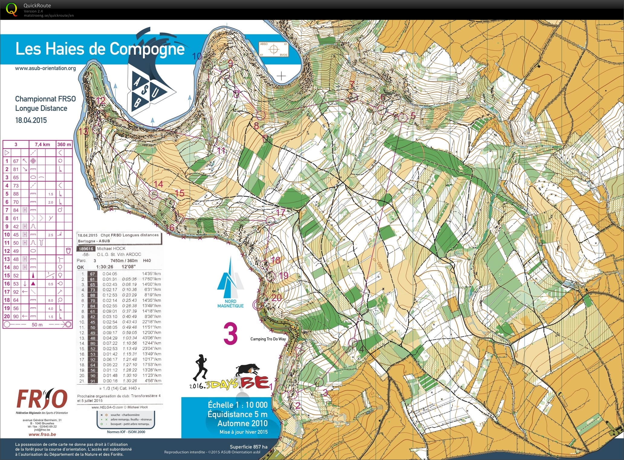 Championnat FRSO Longue distance (18.04.2015)