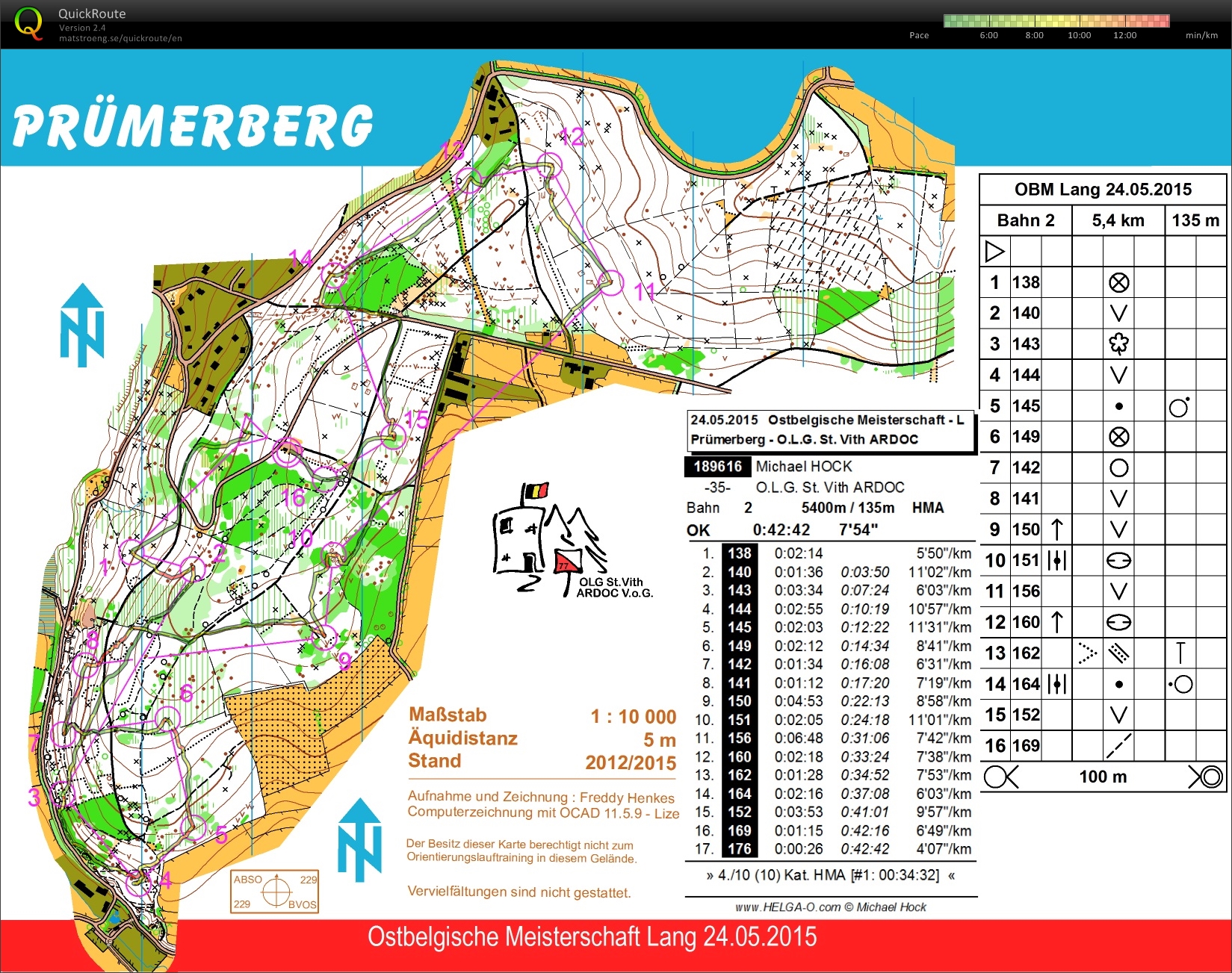 Ostbelgische Meisterschaft - Lang (24.05.2015)