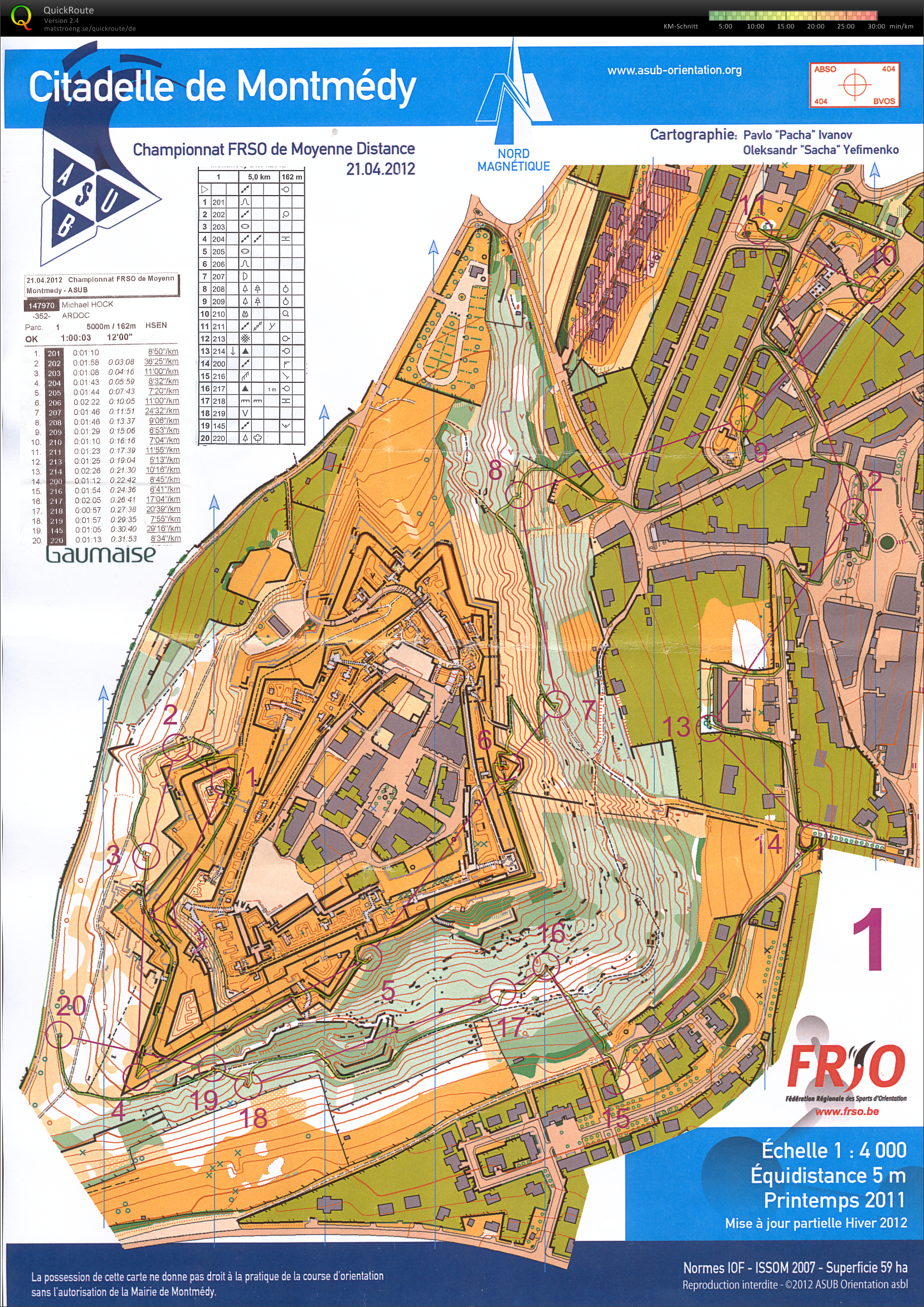 Championnat FRSO de Moyenne Distance (1/2) (21/04/2012)