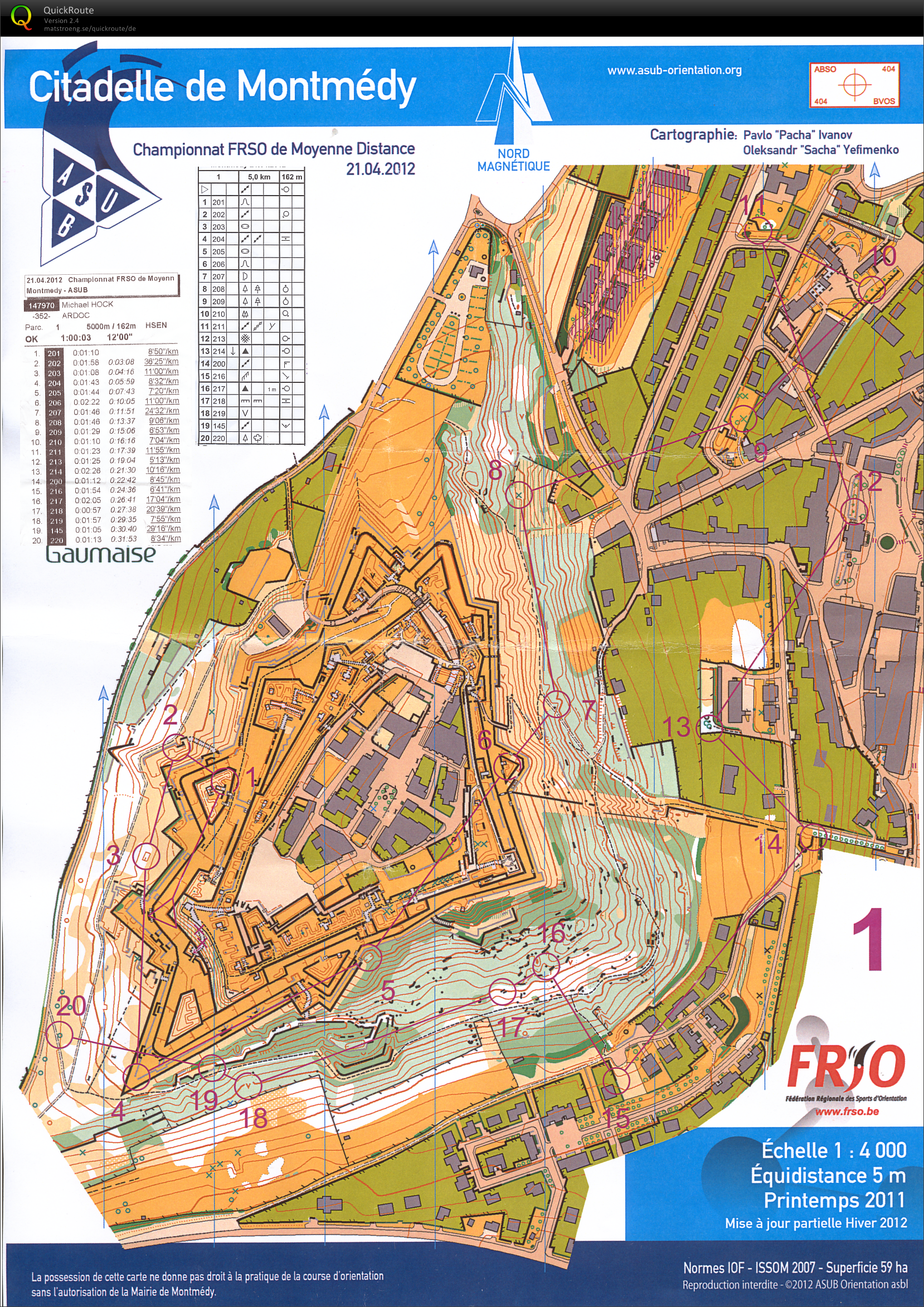 Championnat FRSO de Moyenne Distance (1/2) (21/04/2012)