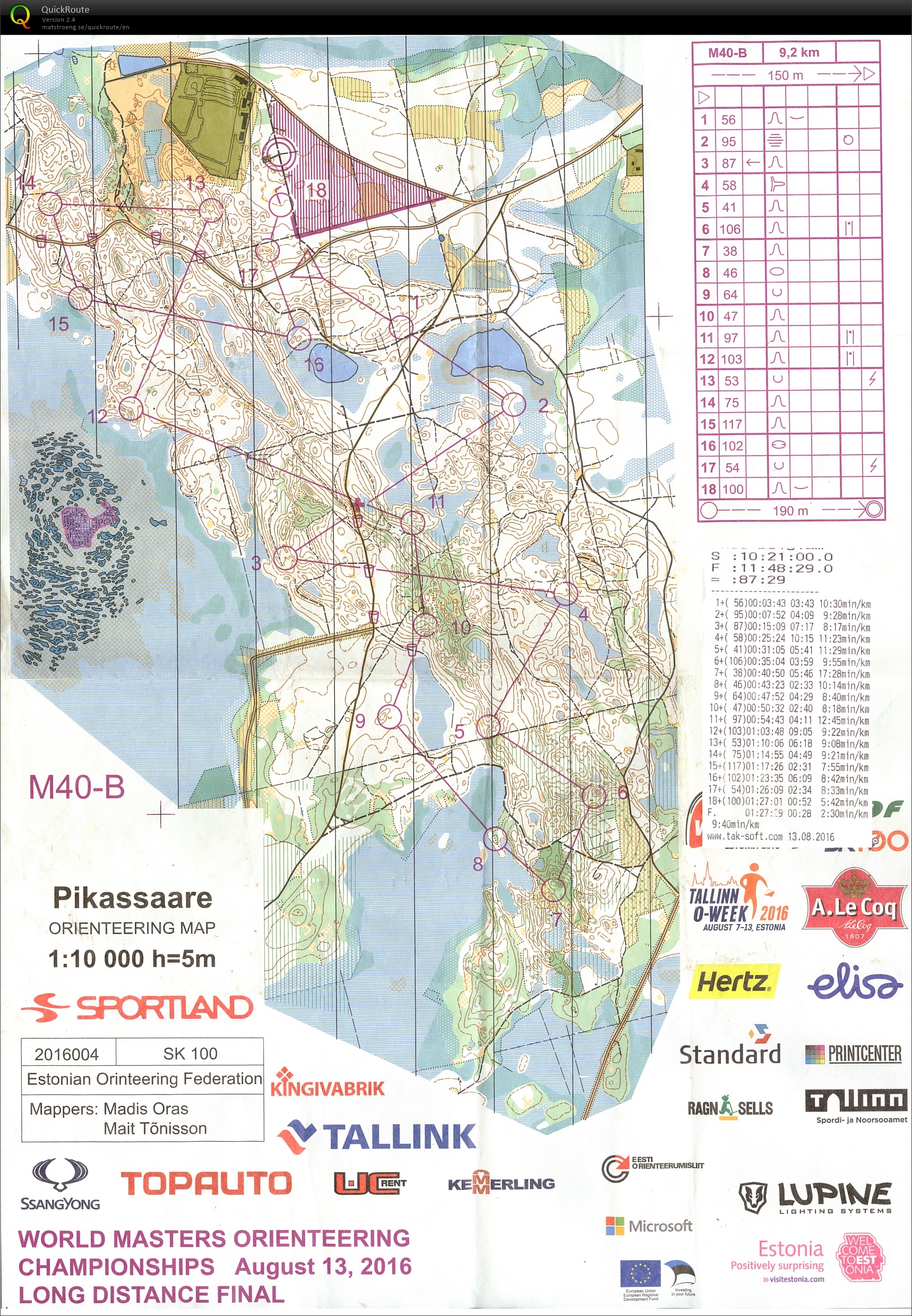 WMOC 2016 Long Finale B (2016-08-13)