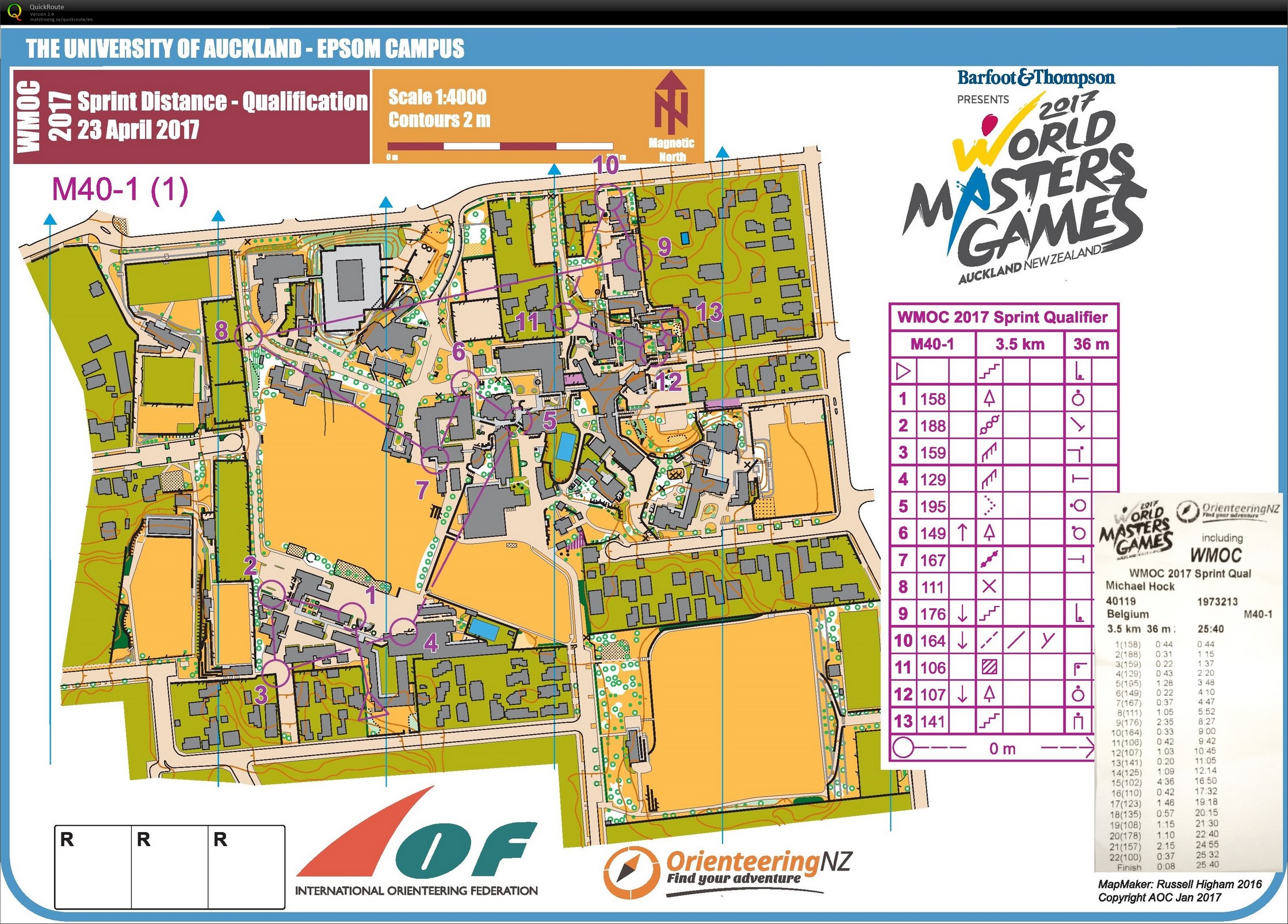 WMOC 2017 Sprint Qualification (2017-04-23)
