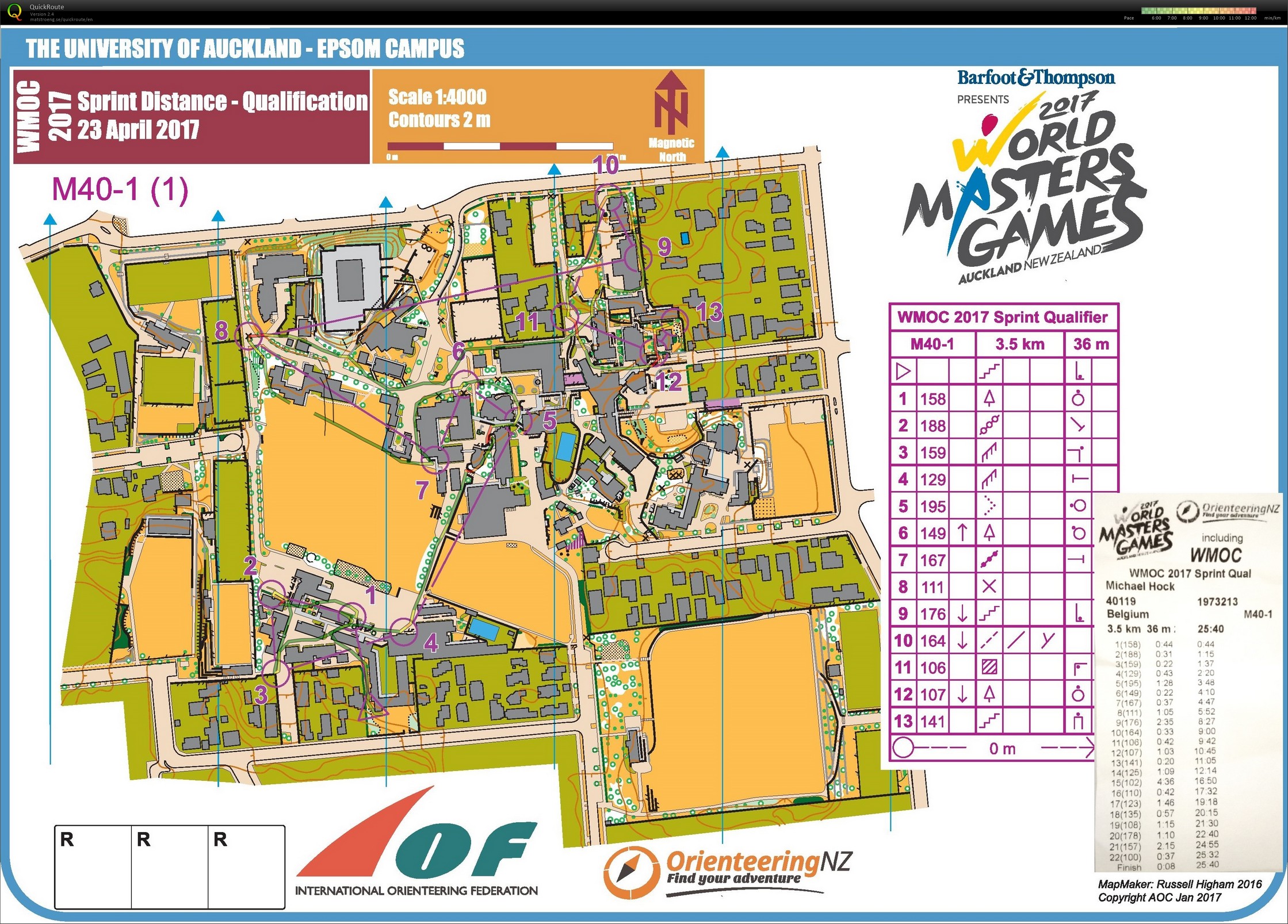 WMOC 2017 Sprint Qualification (2017-04-23)