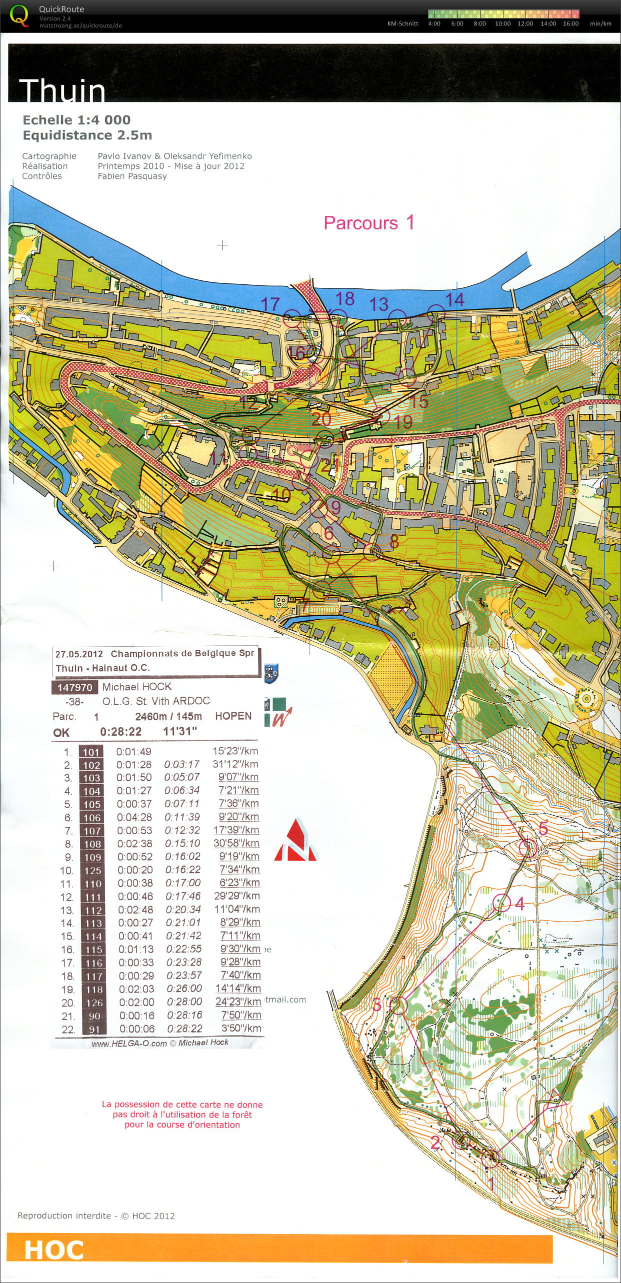 Championnats de Belgique Sprint (27.05.2012)