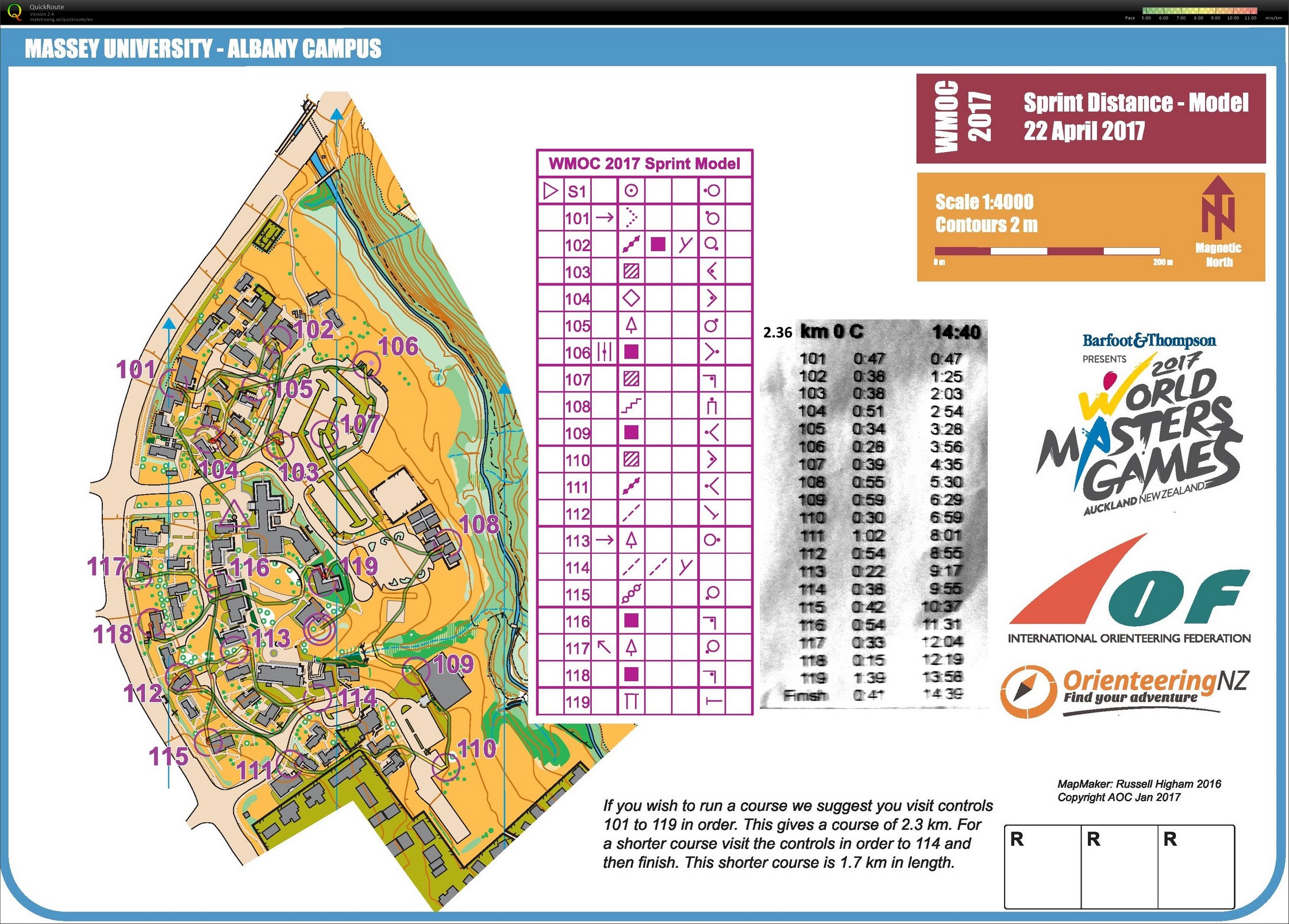 WMOC 2017 Sprint Model (22.04.2017)