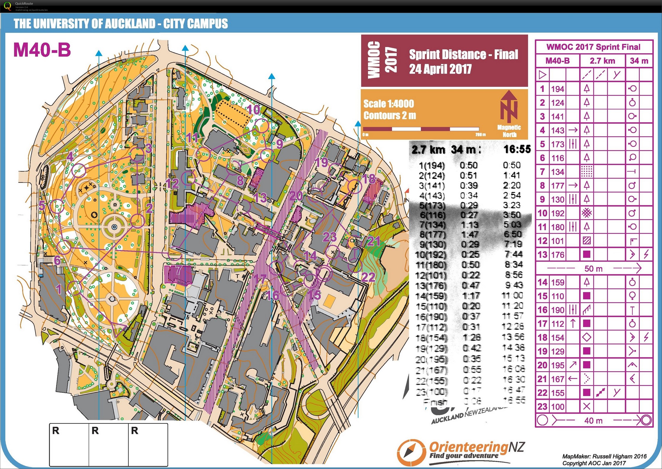 WMOC 2017 Sprint Finale B (24.04.2017)
