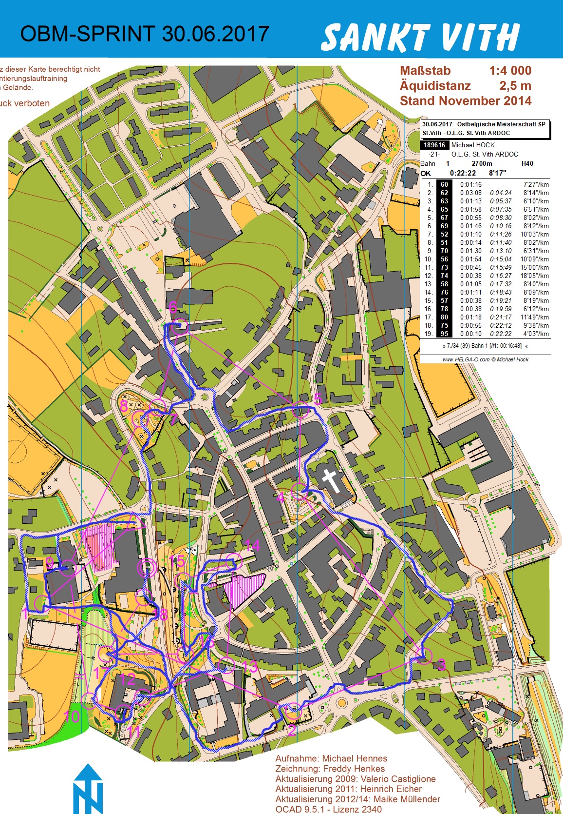 Ostbelgische Meisterschaft Sprint (30.06.2017)