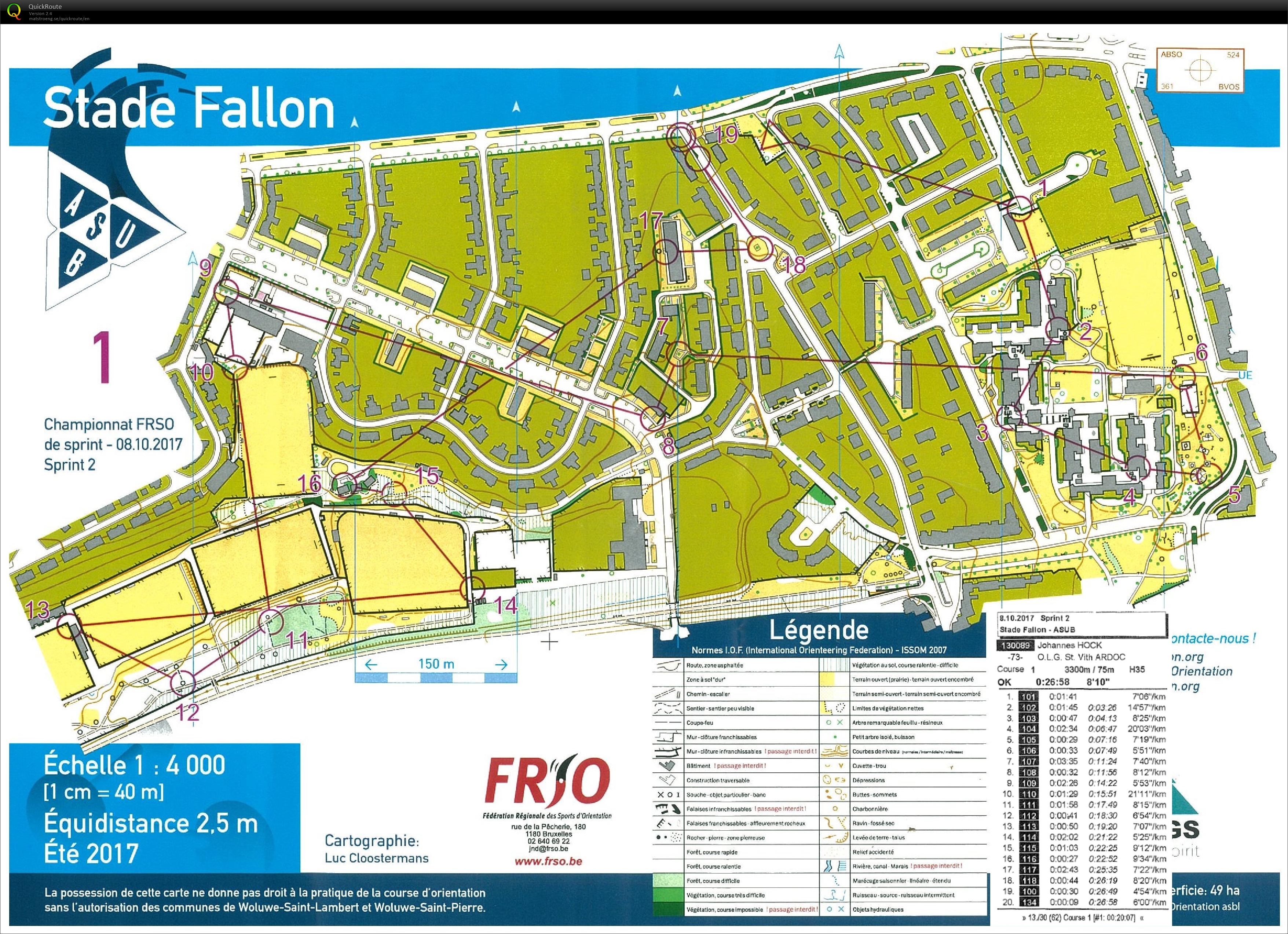 Championnat FRSO de sprint - course 2 (08.10.2017)