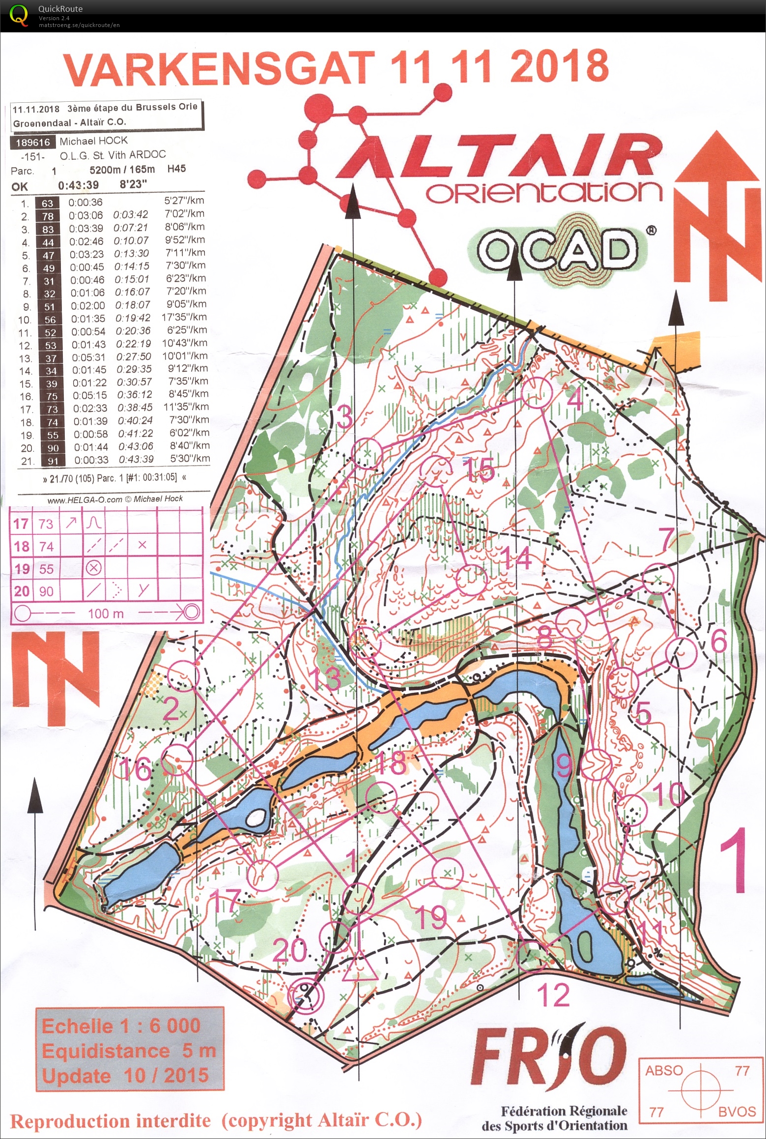 3ème étape du Brussels Orienteering Challenge (11.11.2018)