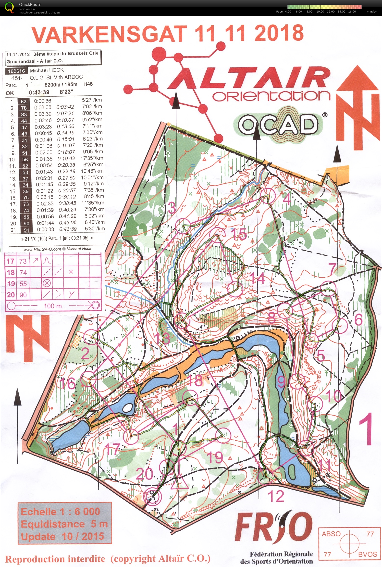 3ème étape du Brussels Orienteering Challenge (11.11.2018)
