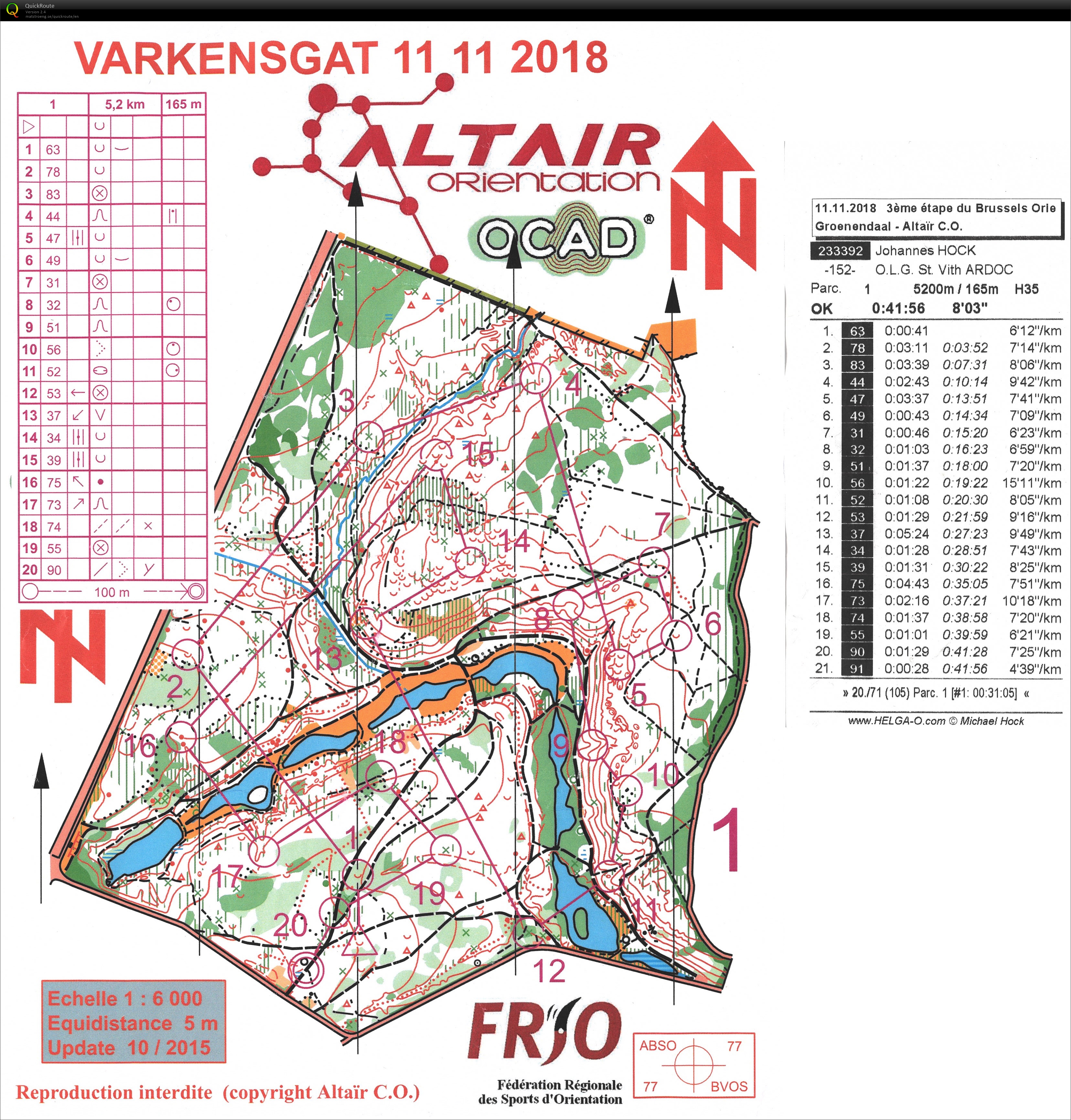 Brussels Orienteering Challenge - étape 3 (2018-11-11)