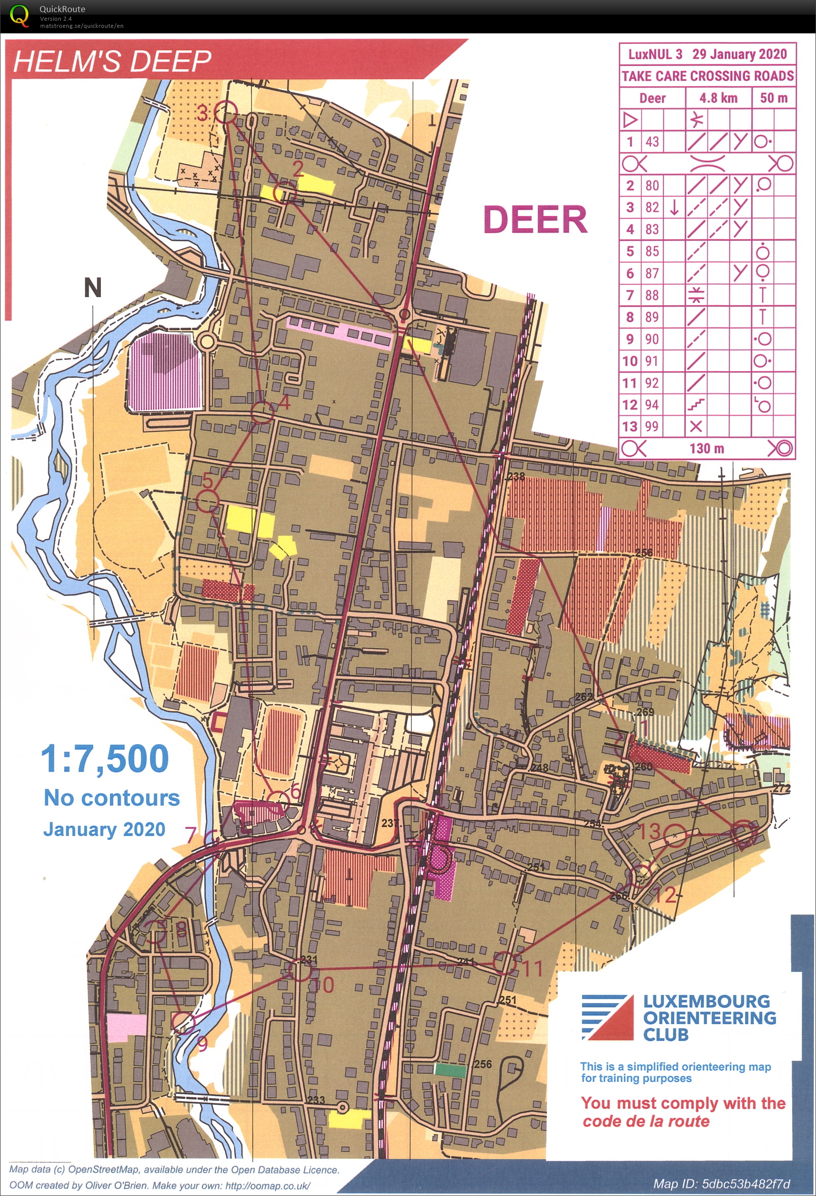 Luxembourg Night Orienteering League #3 (2020-01-29)