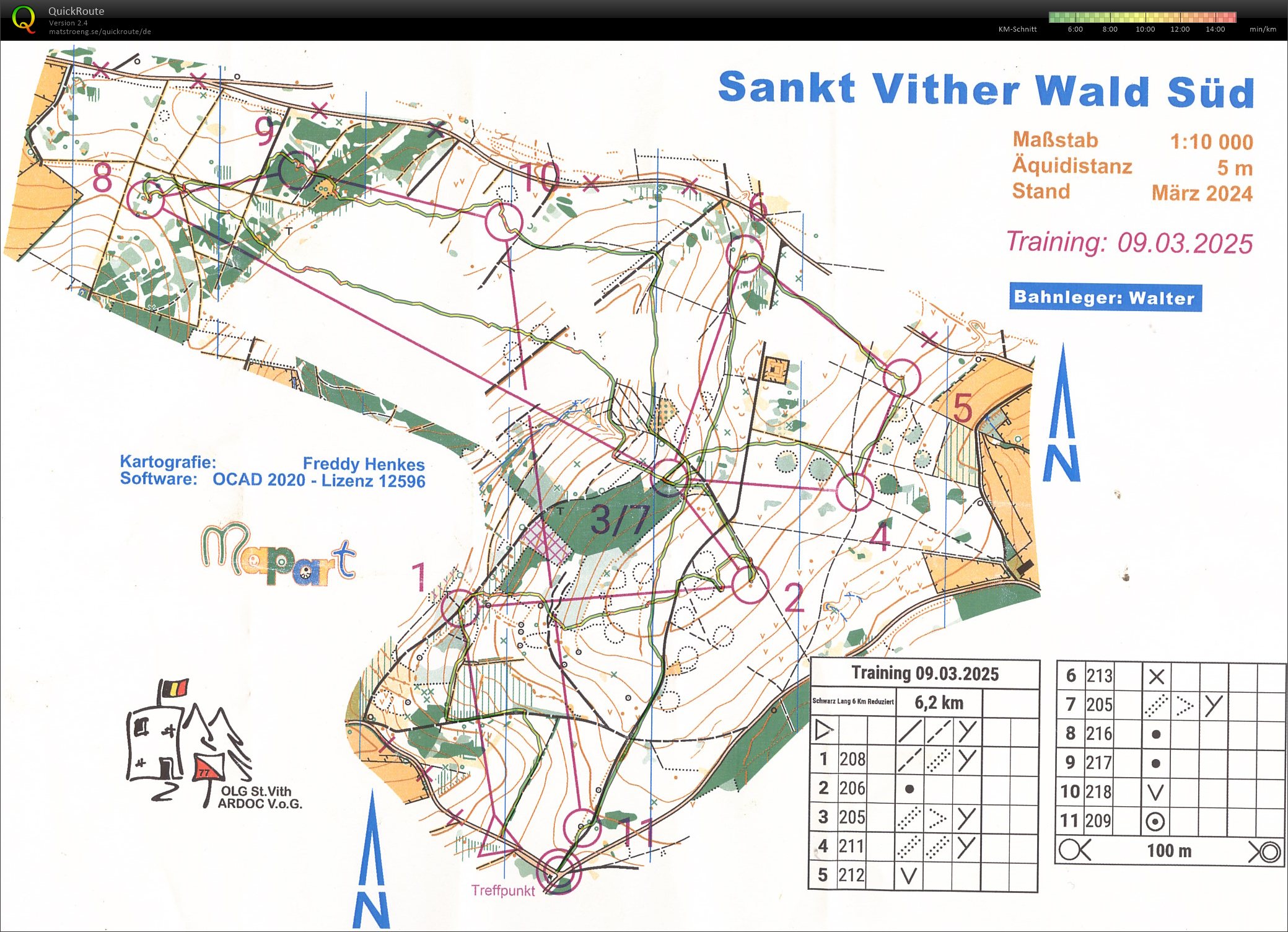 Training mit reduzierter Karte (09.03.2025)