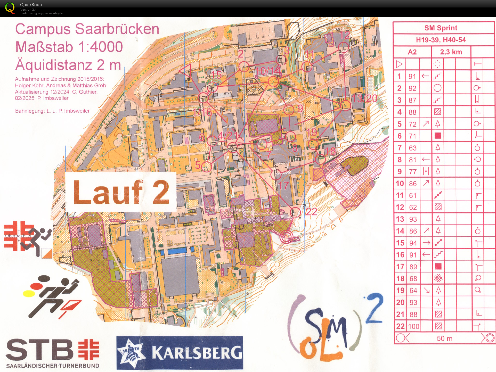 Saarlandmeisterschaft Sprint - Lauf 2 (23.03.2025)