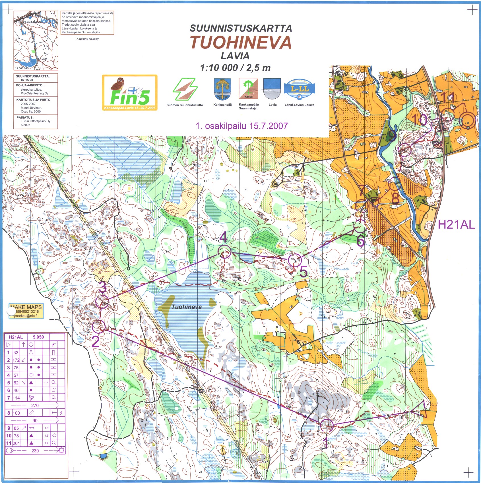 Fin5 Suunnistusviikko (15.07.2007)