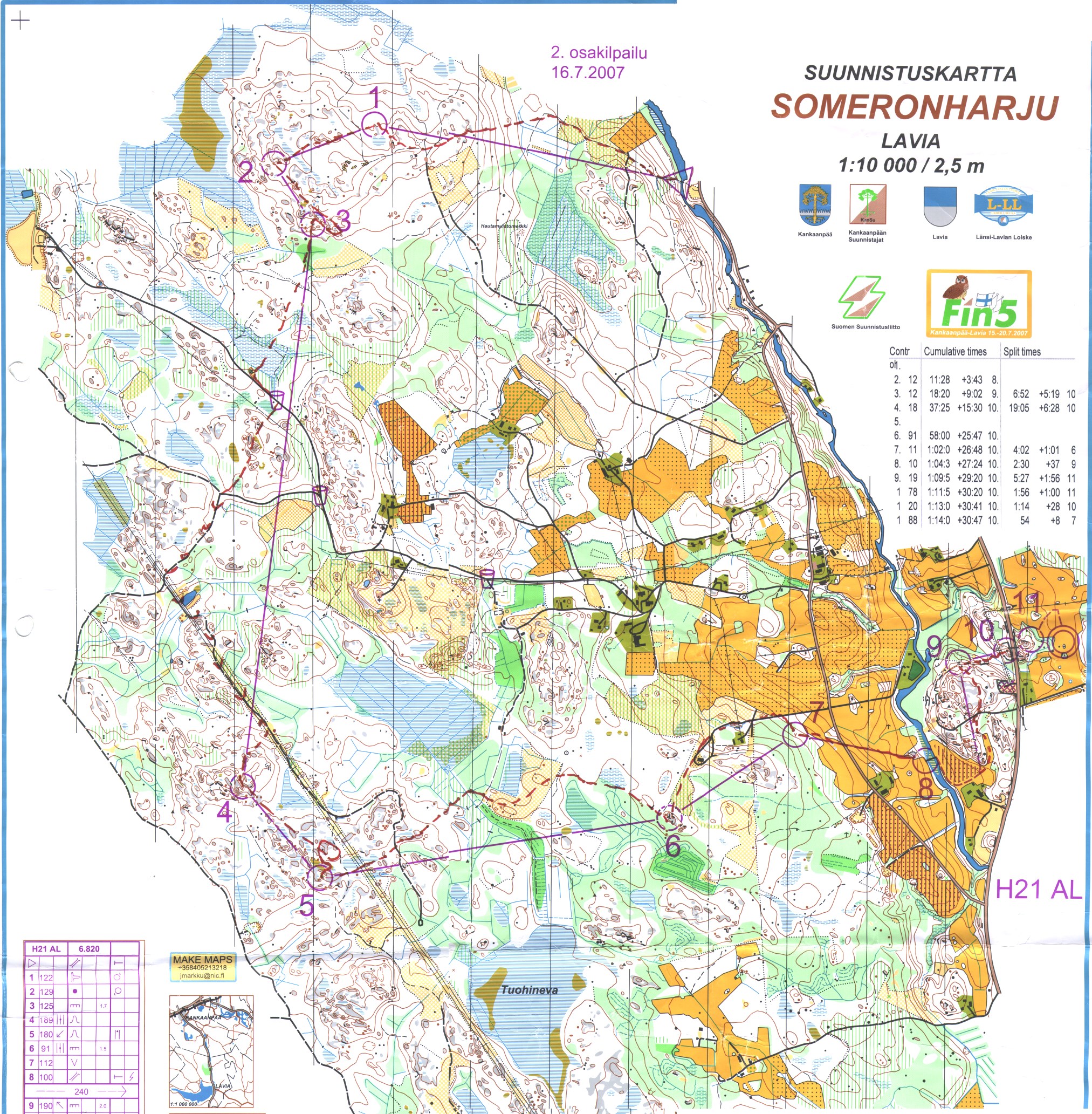 Fin5 Suunnistusviikko (16.07.2007)