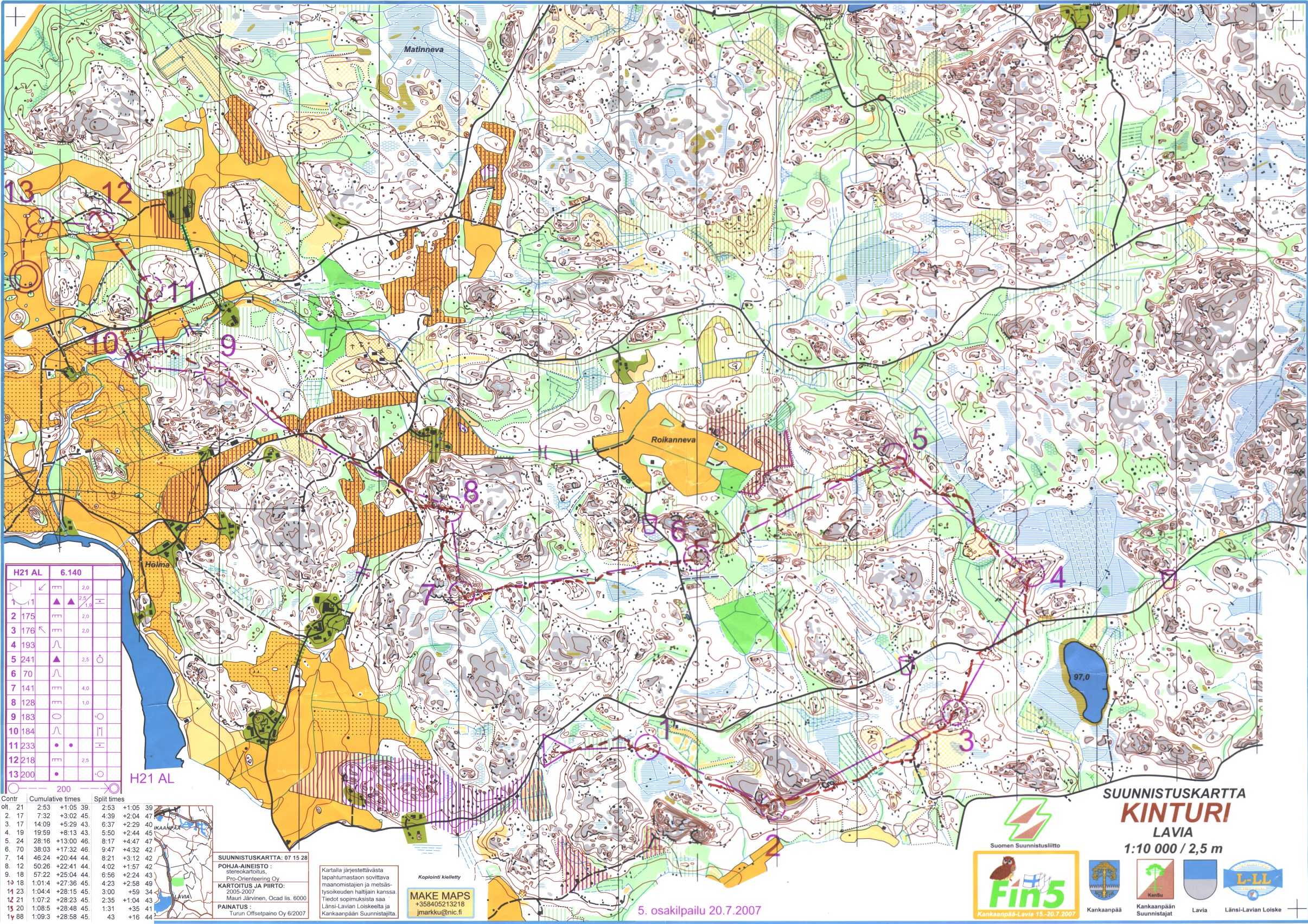 Fin5 Suunnistusviikko (2007-07-20)