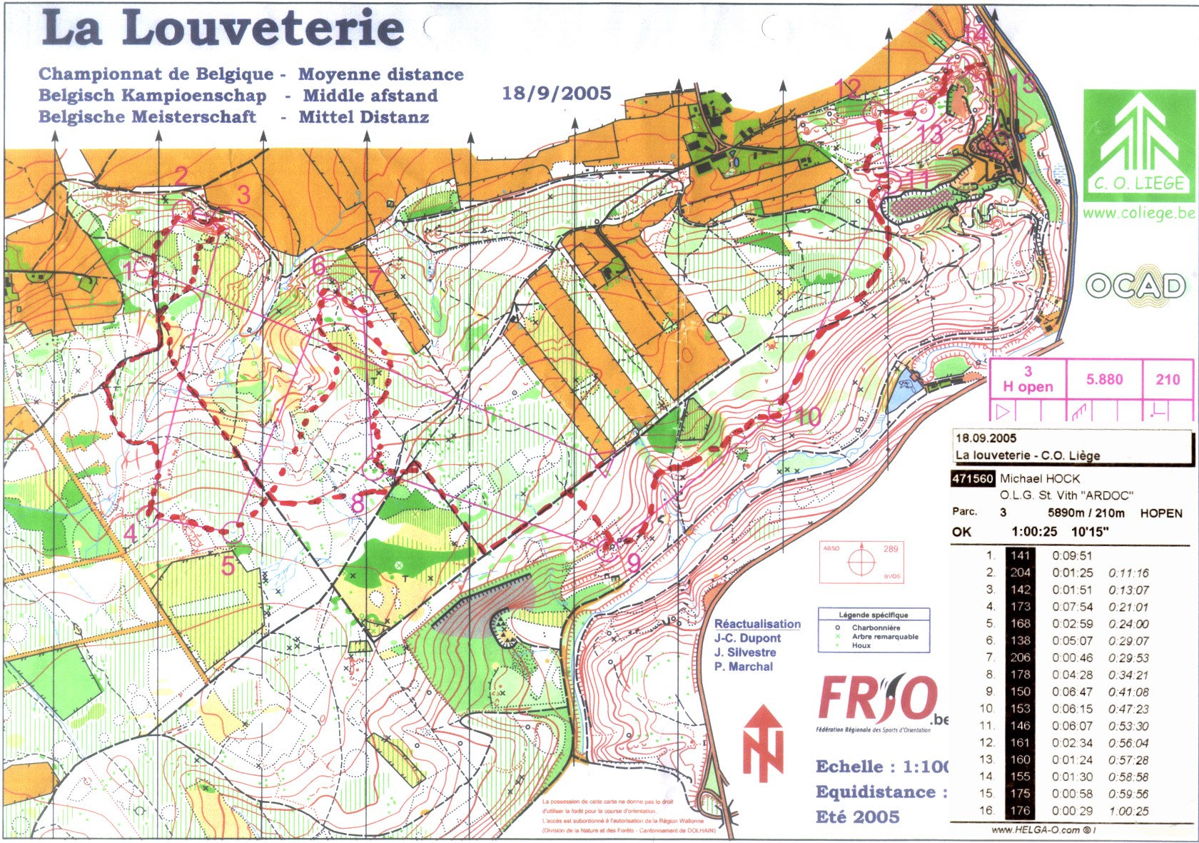 Championnat de Belgique Middle Distance (18/09/2005)