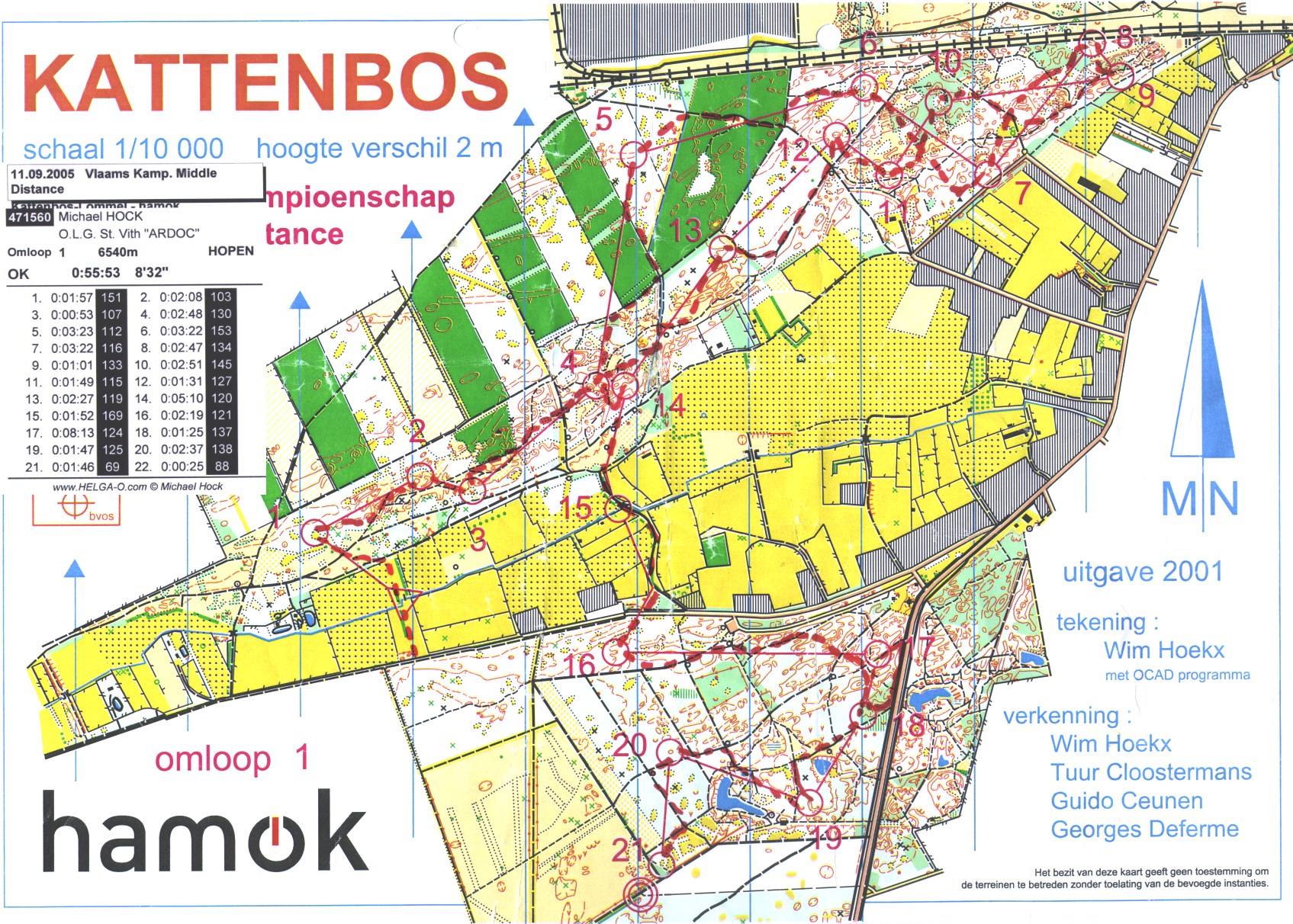 Vlaams Kampioenschap Middle Distance (11/09/2005)