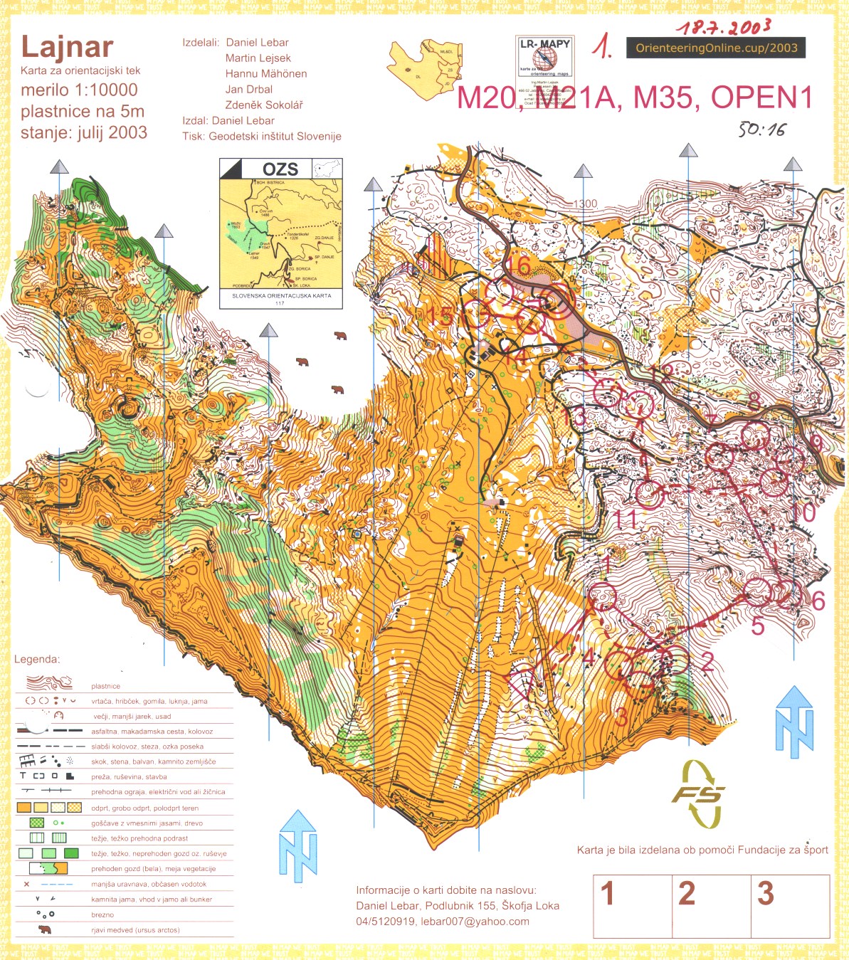 OrienteeringOnline.cup/2003 (18.07.2003)