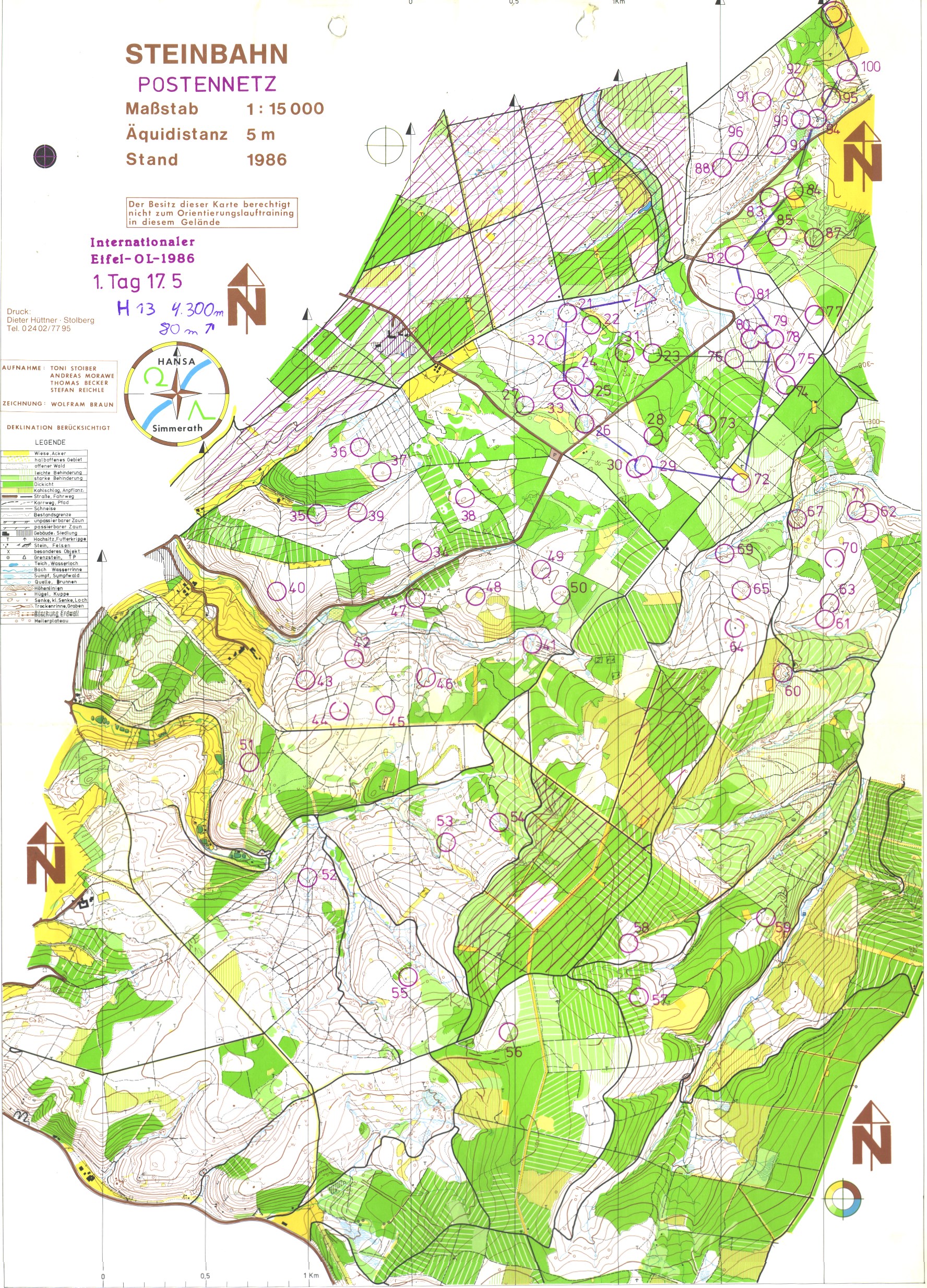 Internationaler Eifel-OL (17.05.1986)