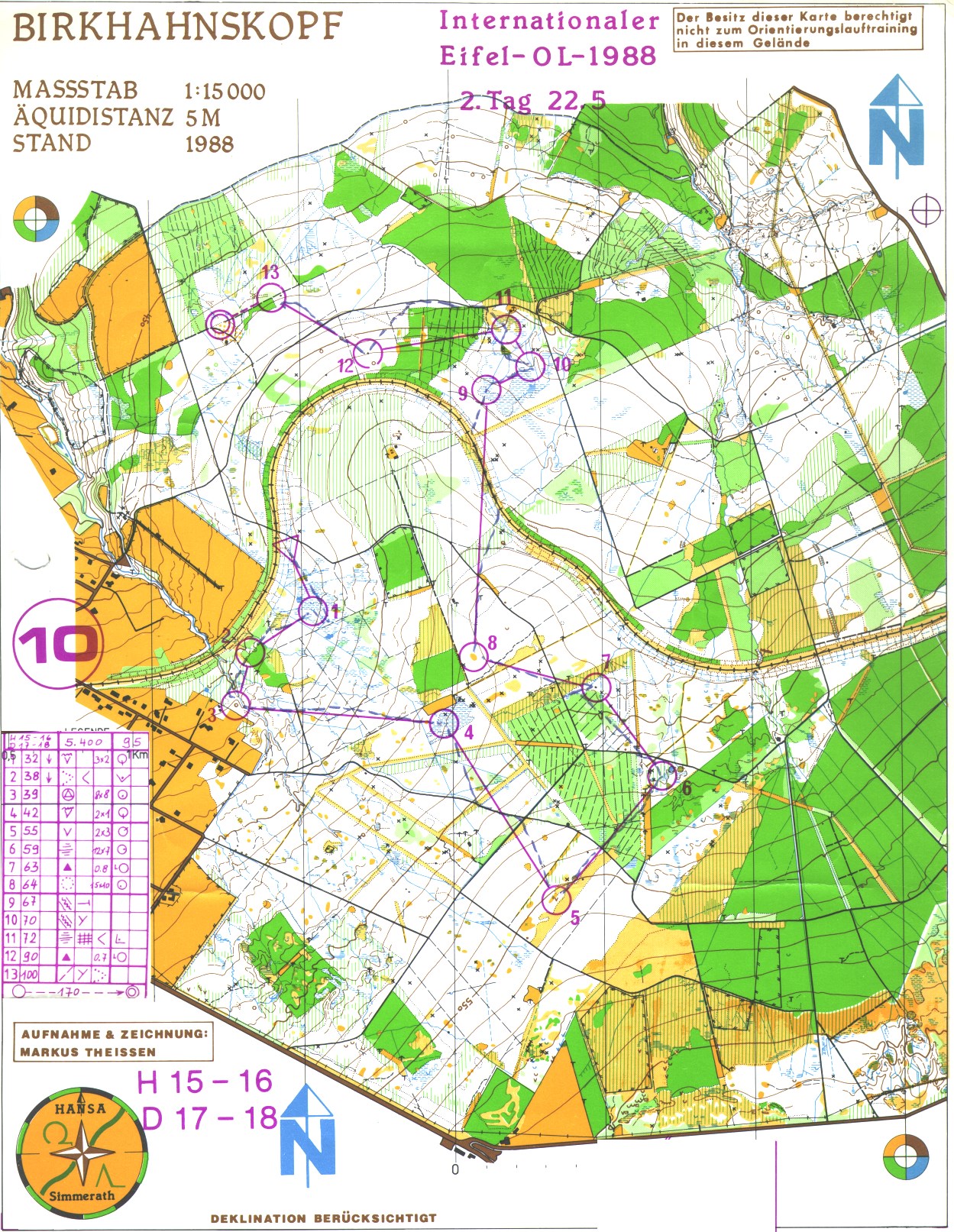 Internationaler Eifel-OL (22.05.1988)