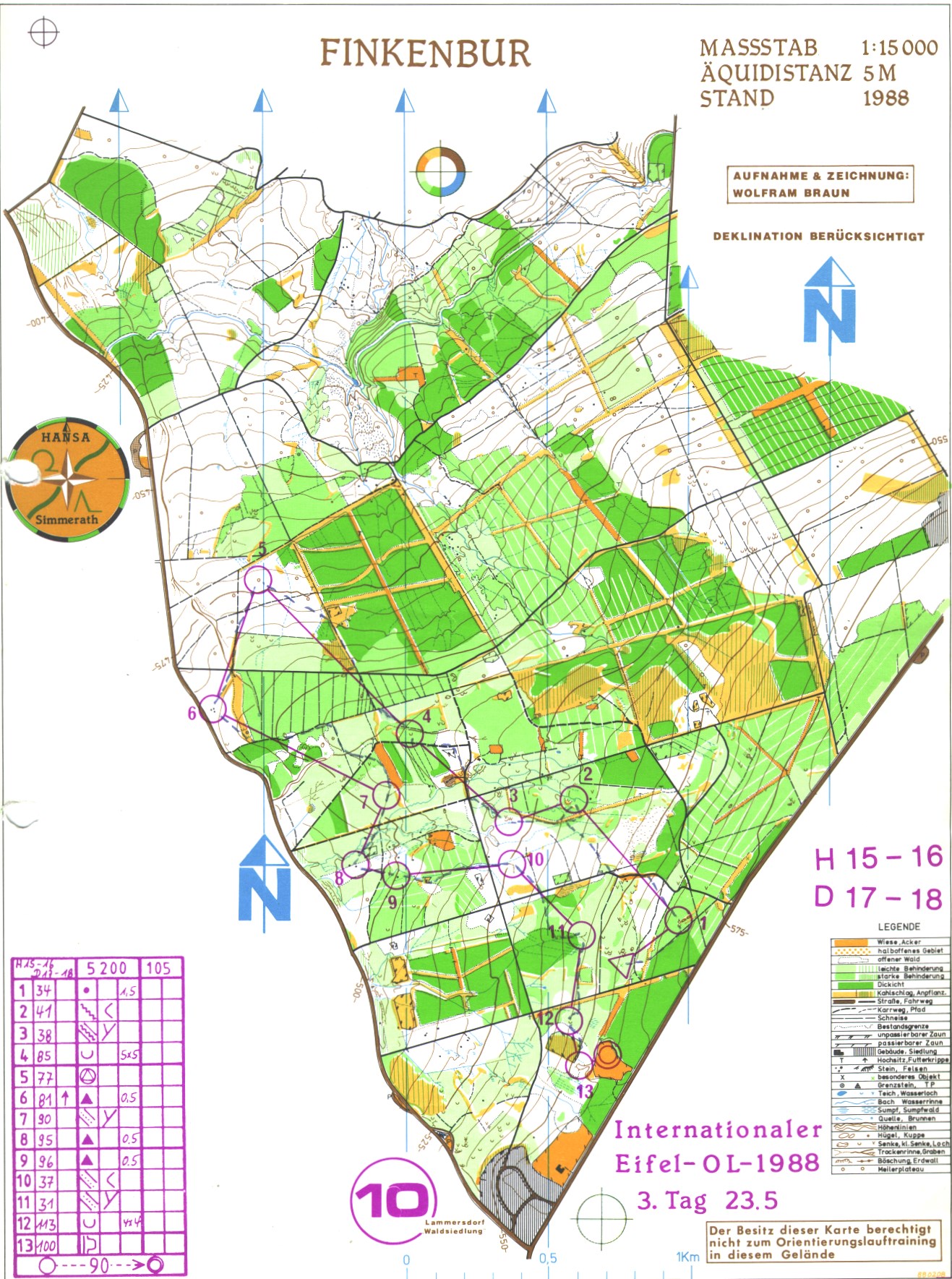 Internationaler Eifel-OL (23.05.1988)