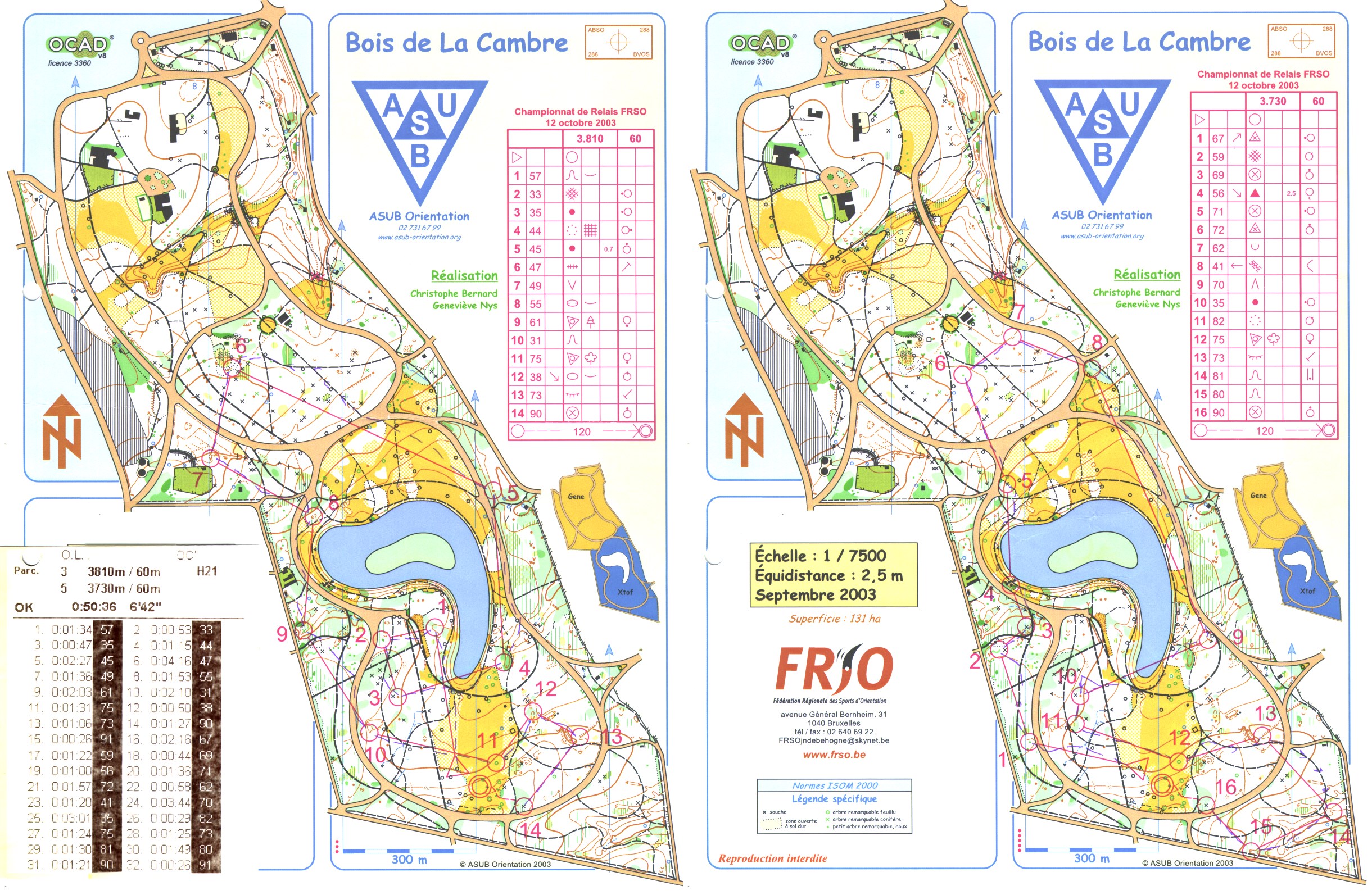 Championnat FRSO de Relais (12.10.2003)
