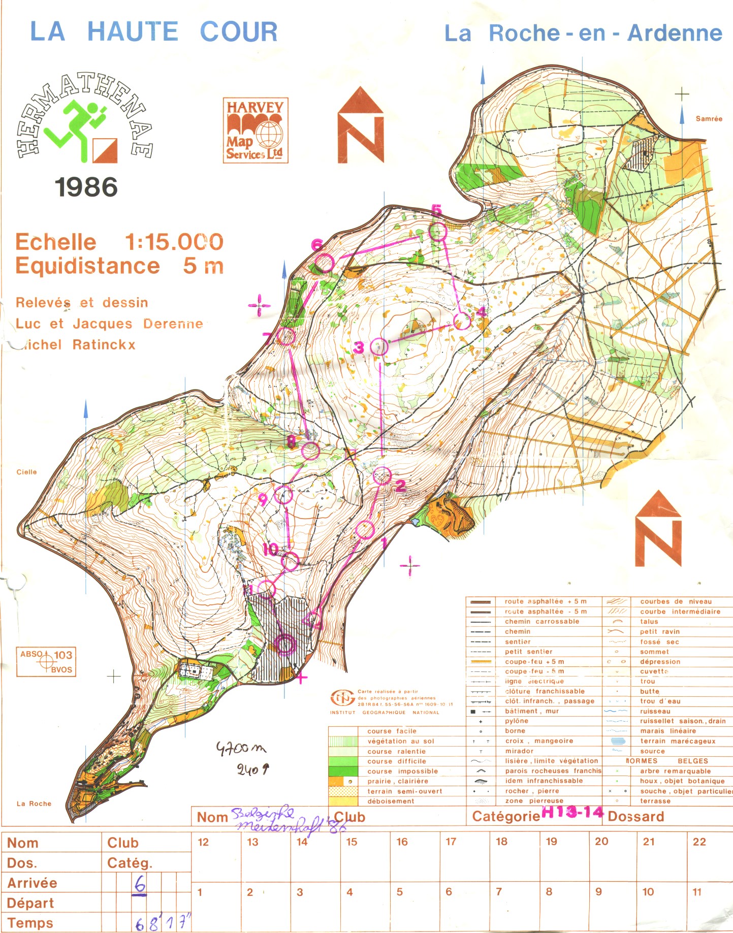 Championnat de Belgique Longue Distance (31.08.1986)